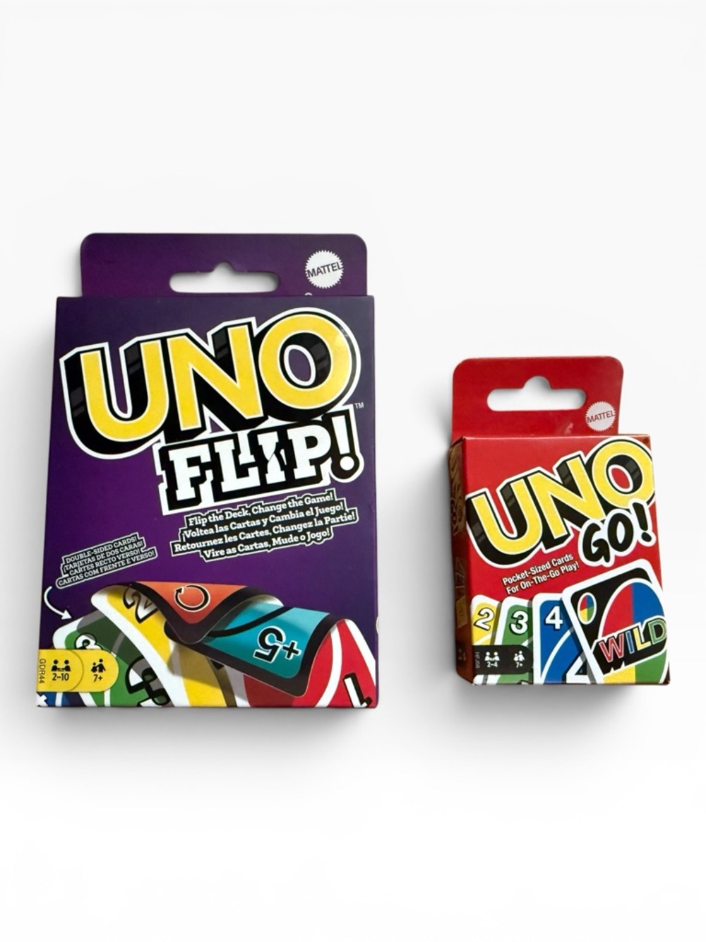 Mattel Games UNO FLIP! Card Game & Mattel UNO GO Pocket Size